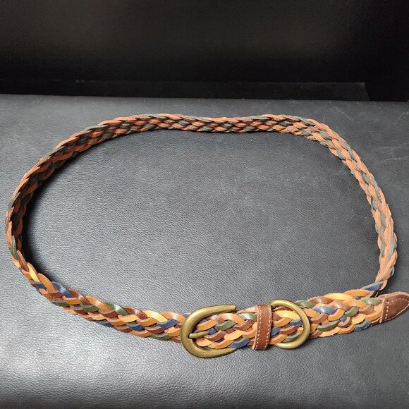 Century Canada Vintage Leather Woven Belt - Picture 1 of 3